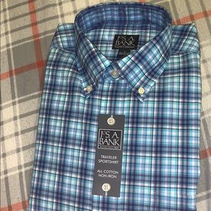 Jos. A. Bank Traveler Sport Button Up Shirt medium